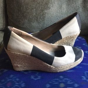 J Crew Striped Espadrilles - Size 9
